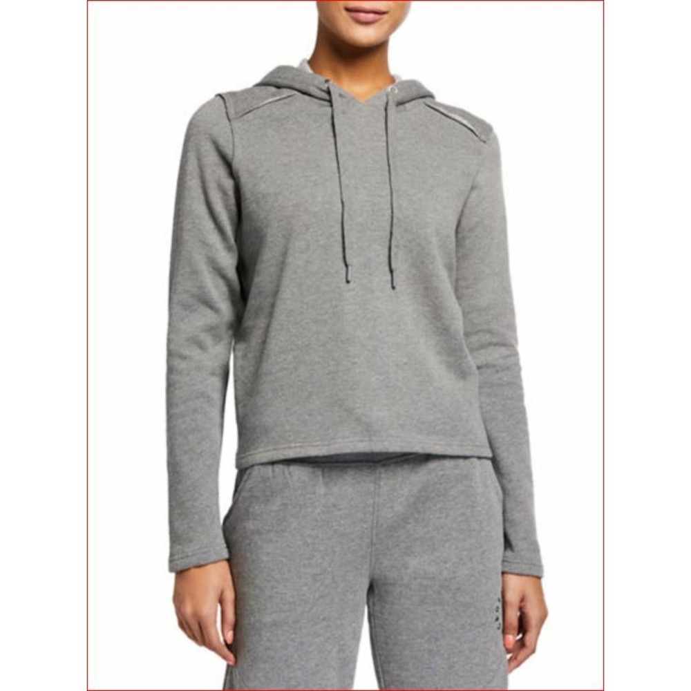BCBGeneration women sweatshirt hoodie stretch breathe BGEN5042 grey sz M $58